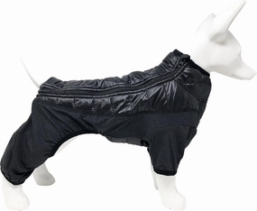 Pet Life Aura-Vent Lightweight 4-Season Stretch and Quick-Dry Full Body Dog Jacket, MD, Black