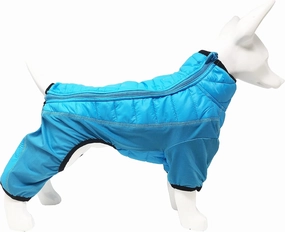 Pet Life Aura-Vent Lightweight 4-Season Stretch and Quick-Dry Full Body Dog Jacket, MD, Blue