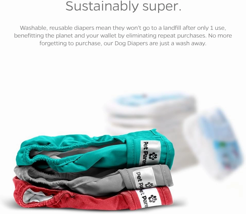 Pet Parents® Washable Dog Diapers (3pack)   Extendrs® of Durable Doggie Diapers, Premium Dog Diapers Female (X-Large, Southern Belle)
