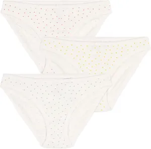 Petit Bateau WOMEN'S COTTON BRIEFS - 3-PACK UNDIES MINI HEARTH DESIGN SIZES XXS-L