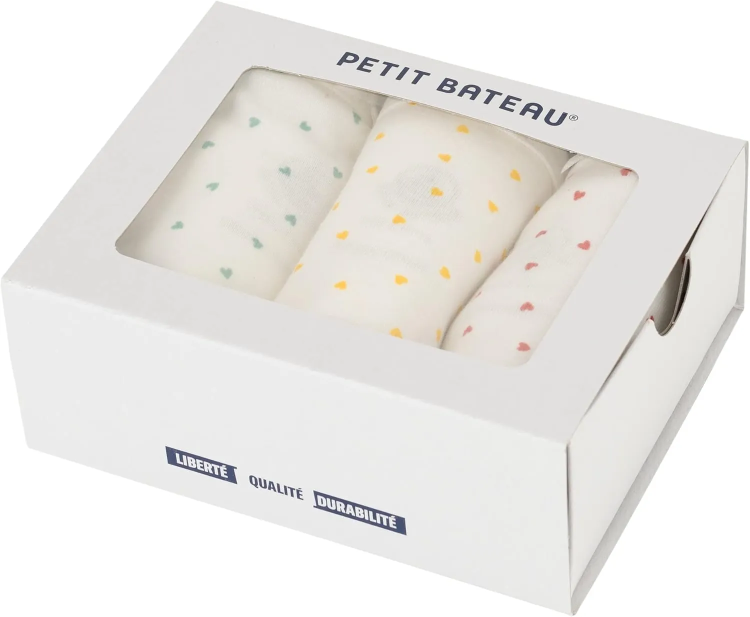 Petit Bateau WOMEN'S COTTON BRIEFS - 3-PACK UNDIES MINI HEARTH DESIGN SIZES XXS-L