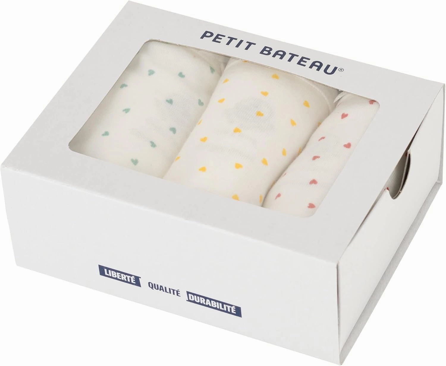Petit Bateau WOMEN'S COTTON BRIEFS - 3-PACK UNDIES MINI HEARTH DESIGN SIZES XXS-L