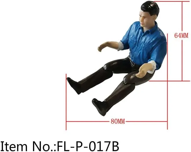 Pilot 64x80MM Hand Painted for RC Airplanes Model Plane Aircraft Warbird Sport Jet Car Boat Drone Toy Driver (FL-P-0017D)