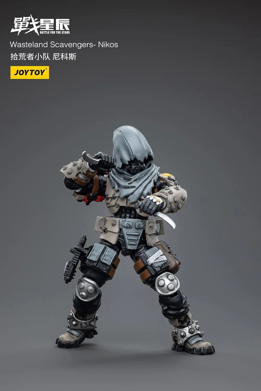 Pipigirl 1/18 Soldier Action Figures, 4inch JOYTOY Wasteland Scavengers Soldier Models Kits (Wasteland Scavengers- Nikos)