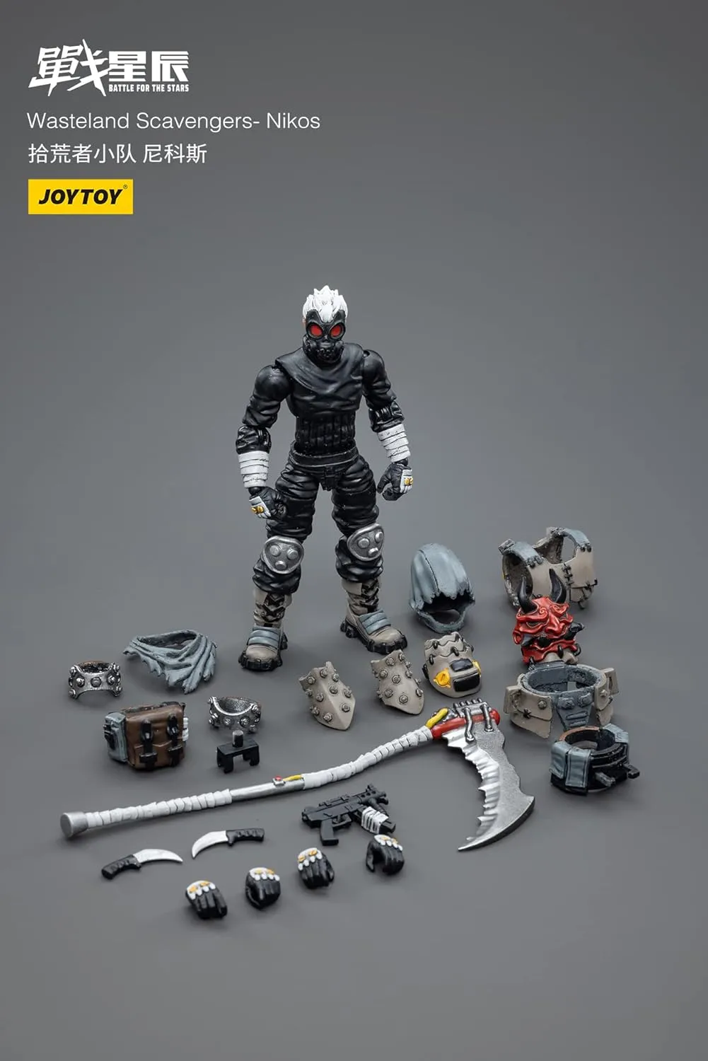 Pipigirl 1/18 Soldier Action Figures, 4inch JOYTOY Wasteland Scavengers Soldier Models Kits (Wasteland Scavengers- Nikos)