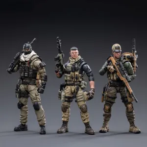 Pipigirl JoyToy 1/18 Soldier Action Figures, 4inch Army Military Second Army Star Cavalry Soldier Models Kits (Freedom Militia Complete Set)