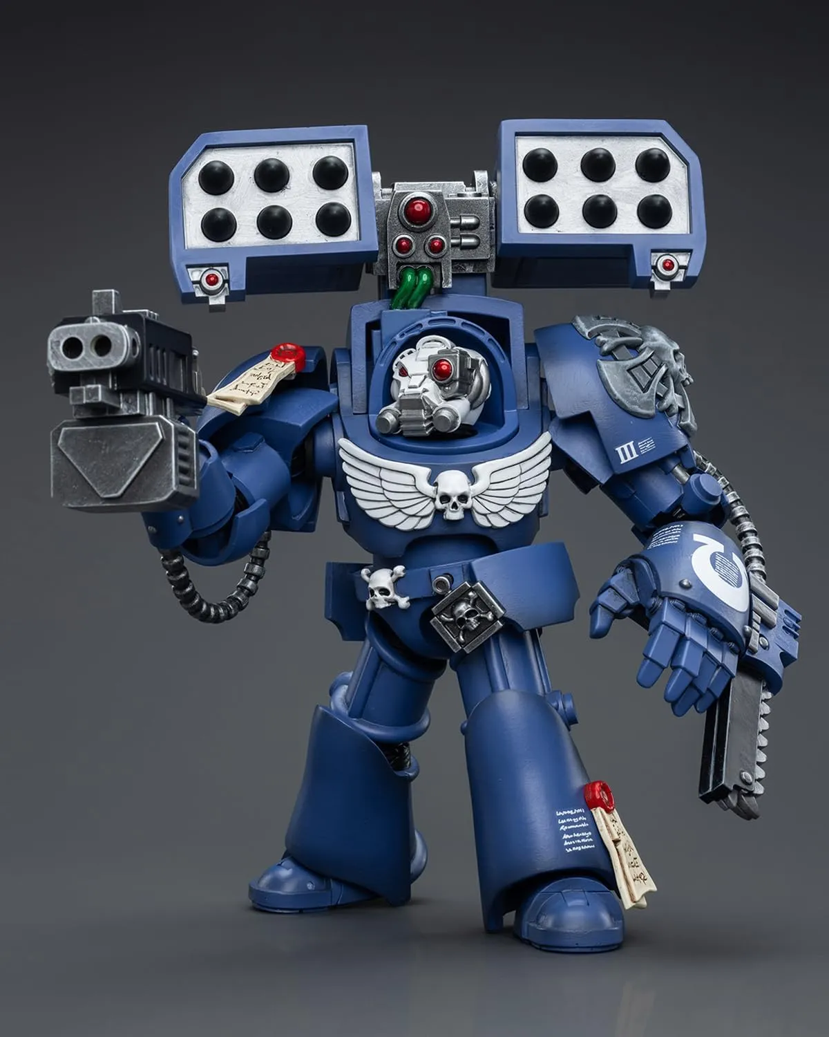 Pipigirl JoyToy Genuine License 1/18 Soldier, 4inch Army Military Extreme Warrior Models Action Figures Kits (Ultramarines Terminators Brother Andrus)