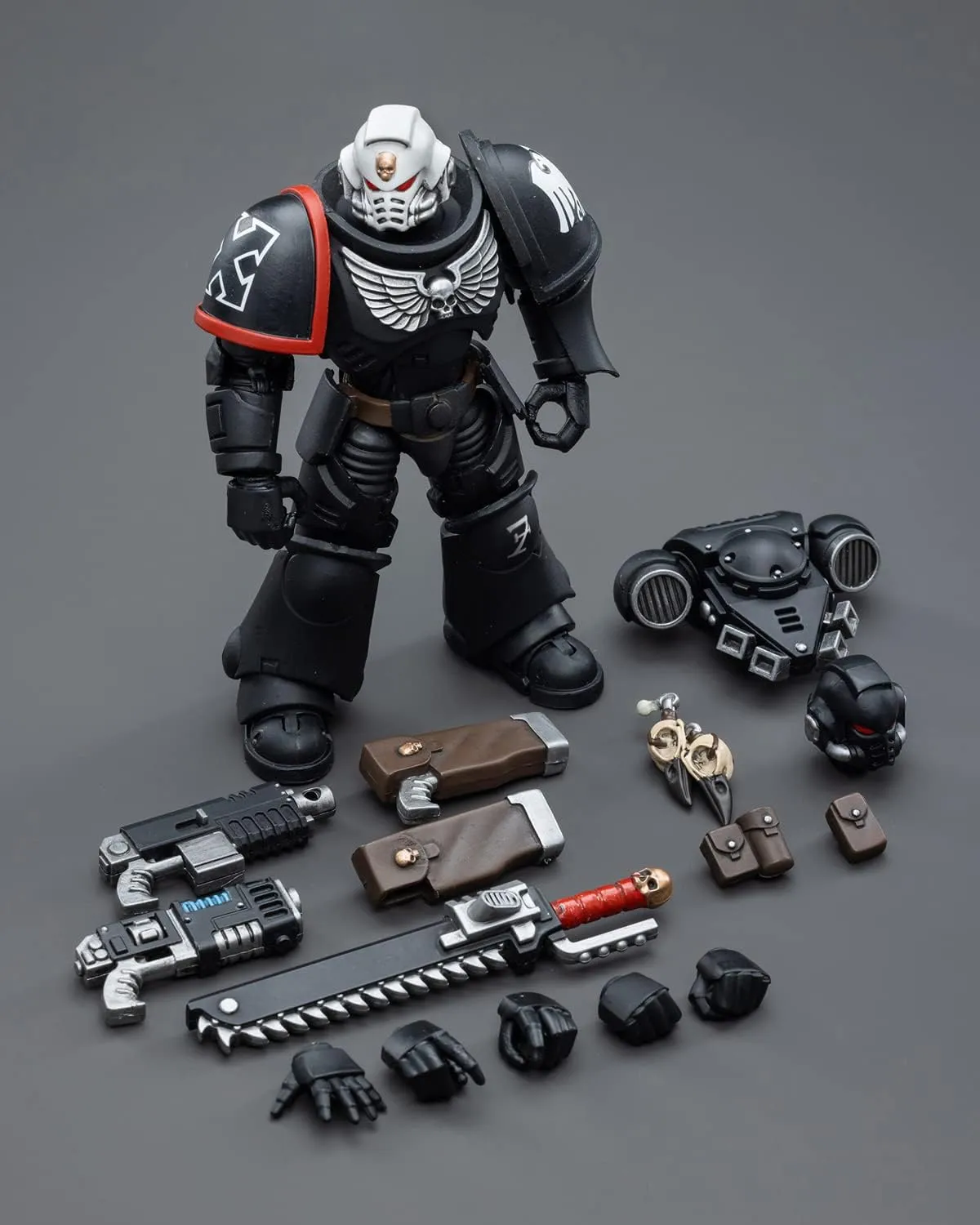 Pipigirl JoyToy × Warhammer 40K Genuine License 1/18 Soldier, 4inch Army Military Extreme Warrior Models Action Figures Kits (Raven Guard Intercessors Sergeant Ashan)