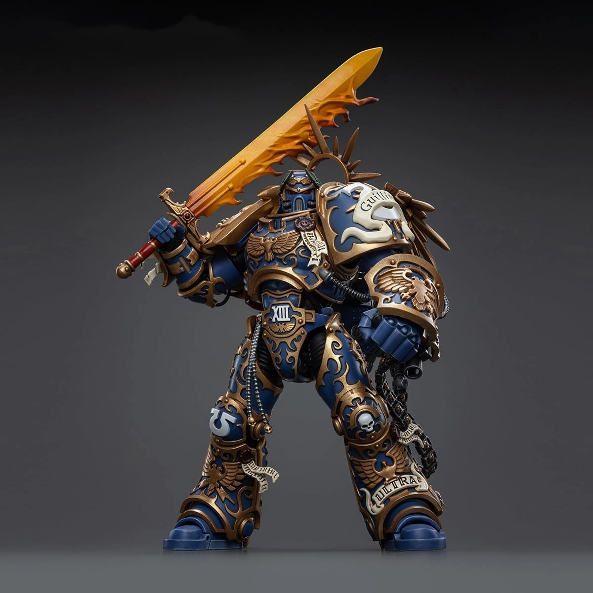 Pipigirl JoyToy 40K Space Marine Genuine License 1/18 Soldier, Ultramarines Primarch Roboute Guilliman, 7.08 inch Models Space Marines Action Figures Kits (Guilliman)
