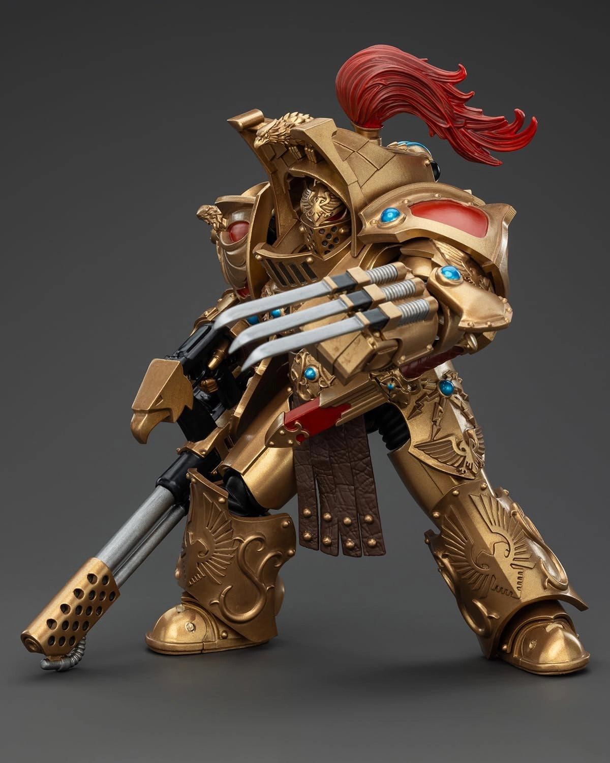 Pipigirl JoyToy Warhammer 40K Genuine License 1:18 Action Figure, Legio Custodes Aquilon Terminator Squad Aquilon with Infernus Firepike, 5.35in Action Figures
