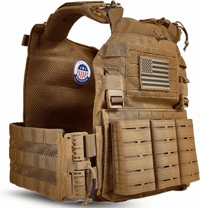 Plate Carrier Tactical Vest - Quick Release 500D Nylon Plate Carrier Vest Lightweight, Adjustable Military Vest