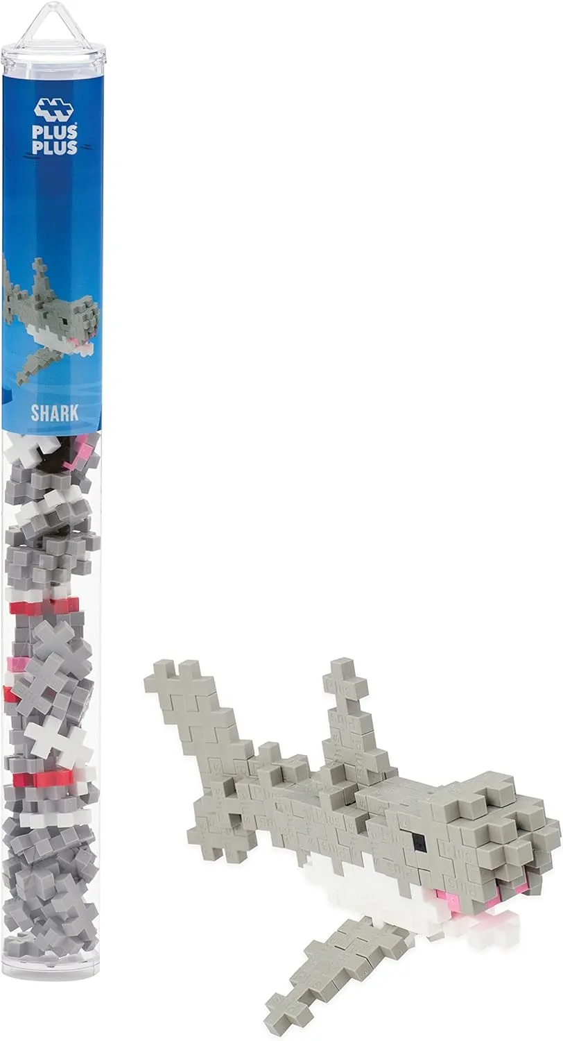 PLUS PLUS Building Block Playset Kit, Themed Figures 3D Puzzle, Fun Stem Toys for Kids, 350 Mini Interlocking Pieces - 5 Tube Bundle, Ocean
