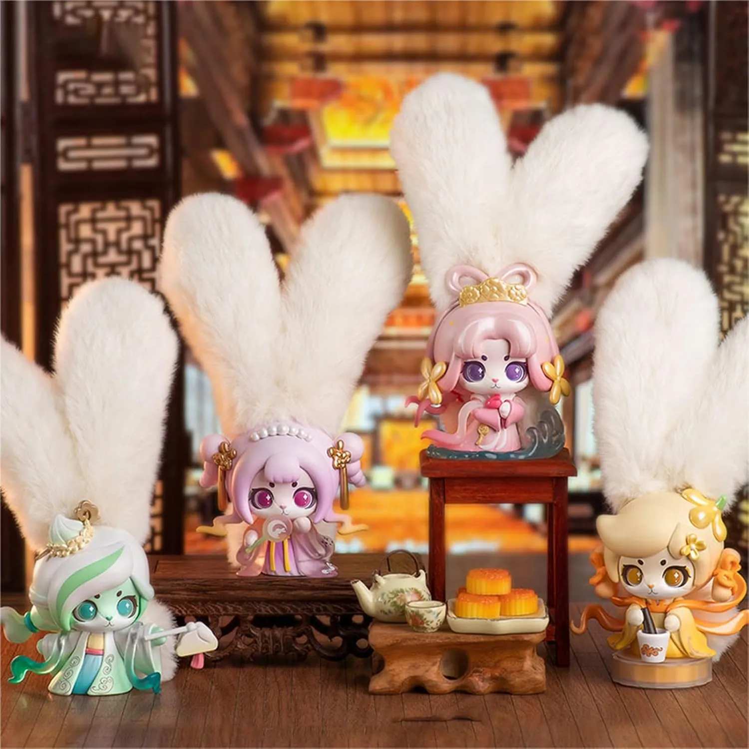 Plush Blind Box Figures,4.7"Cute Mini Dolls Kawaii Cabo Rabbit With Dragon Series PVC Blind Box Doll Collectable Action Figure For Girls Birthday Party Gift Toys (Kabo rabbit Series1-1 pack)