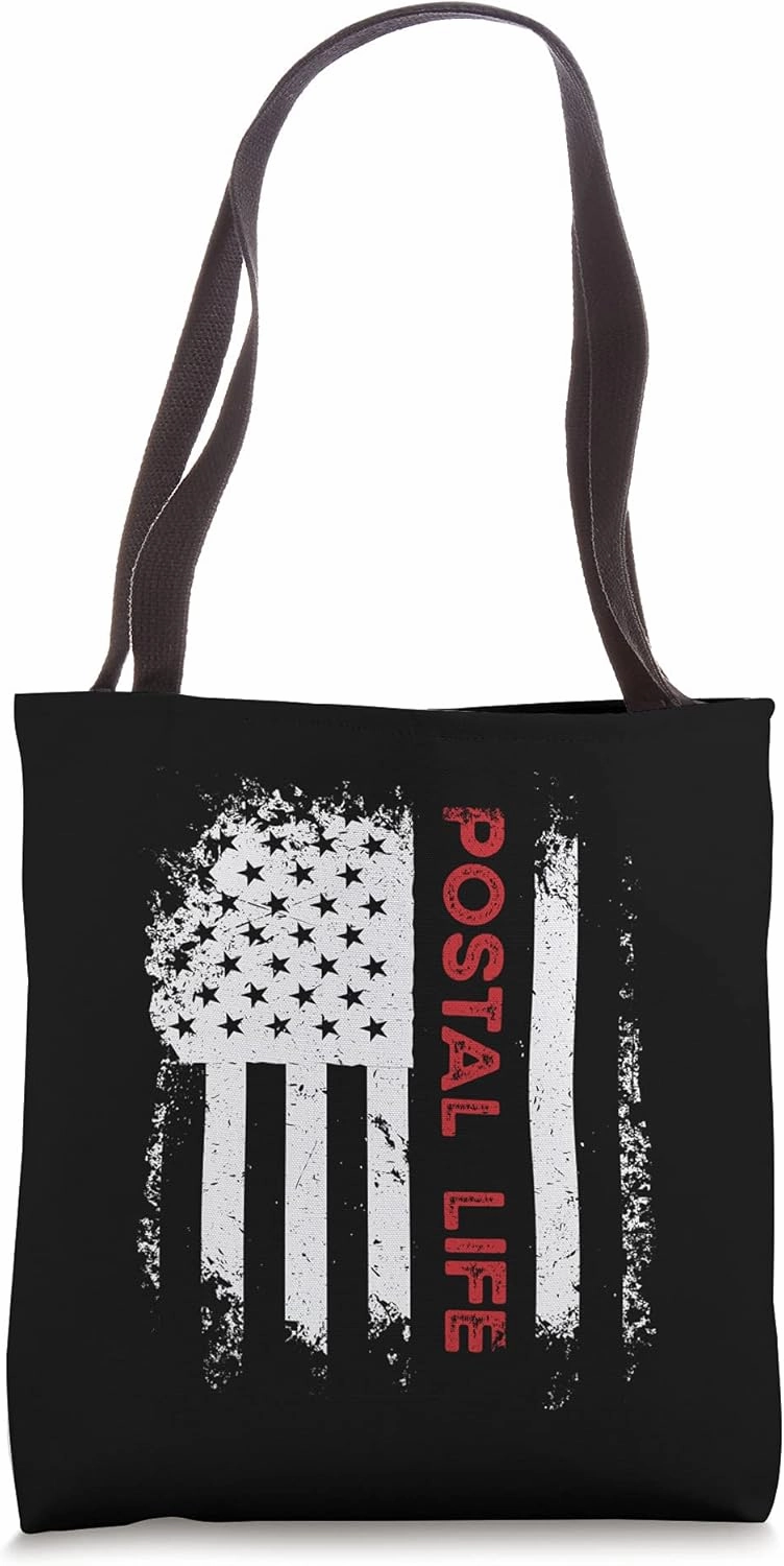 Postal life patriotic, postal worker, us flag mail carier Tote Bag