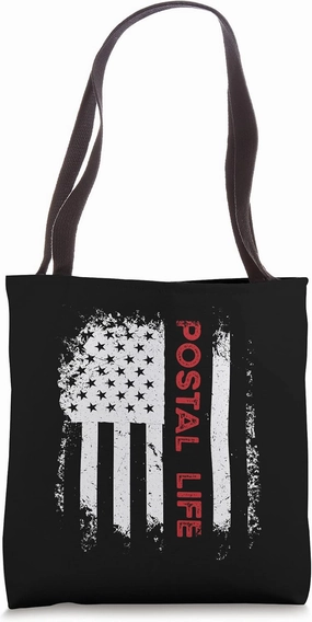 Postal life patriotic, postal worker, us flag mail carier Tote Bag