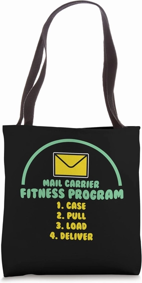 Postal Worker Mail Carrier Fitness Programm | Funny Postman Tote Bag