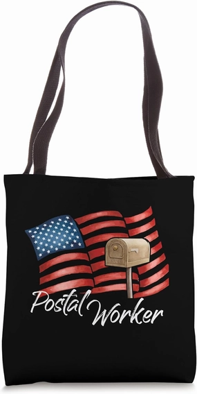 Postal Worker Patriotic US Post Mail Carrier Tote Bag