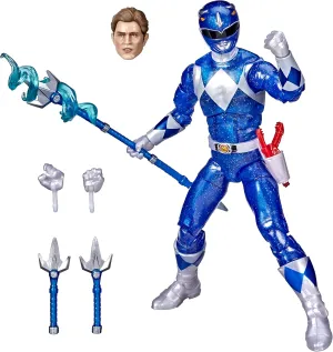 Power Rangers Lightning Collection 6-Inch Mighty Morphin Metallic Blue Ranger Collectible Action Figure Toy with Accessories F2353