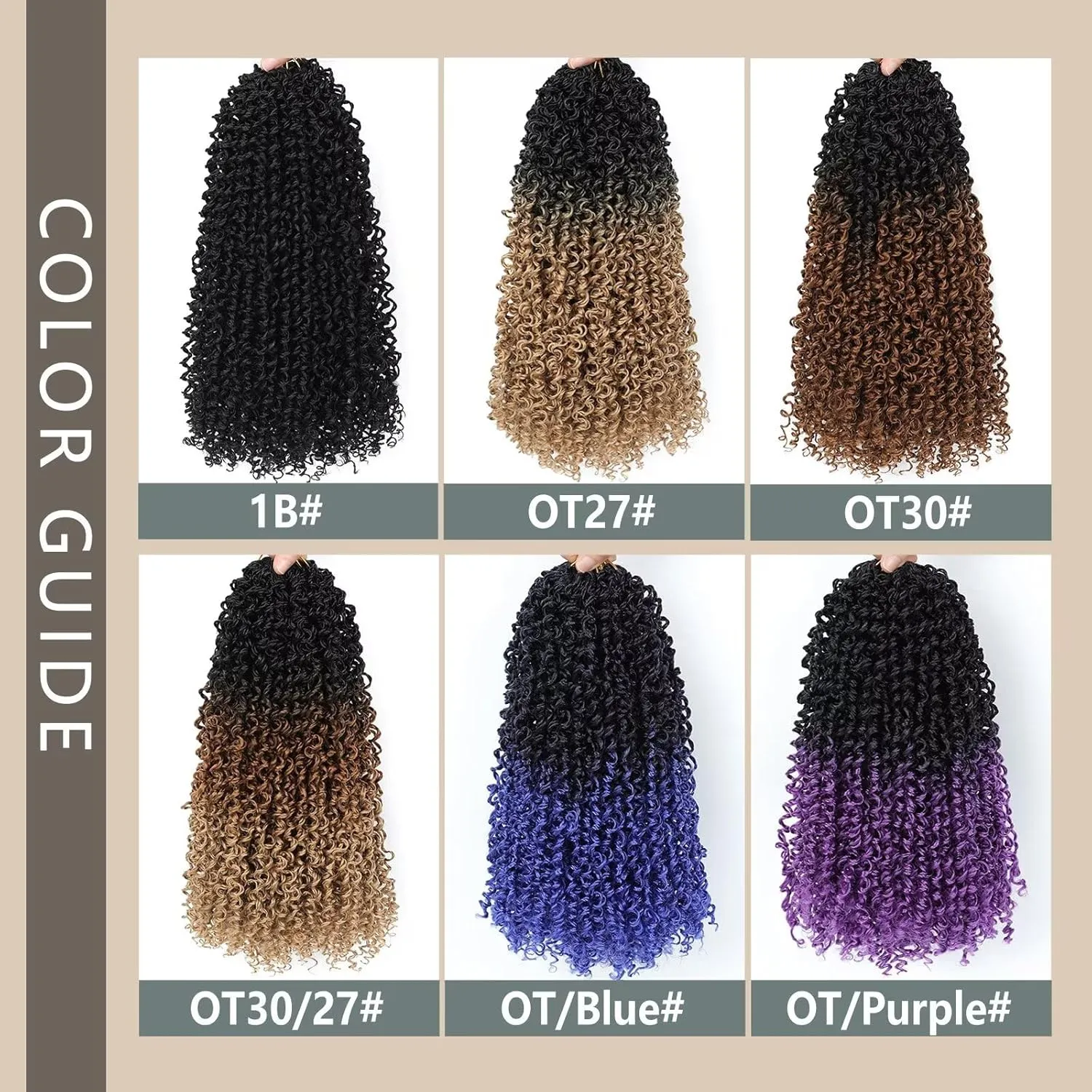 Pre-looped Yanky Twist Crochet Hair 8Packs 12inch Pre-twisted Passion Mini Twist Crochet Hair Spring Mini Twist Ombre Brown Crochet Braid Hair with Curly Hair Senegalese Twist Braids #OT30