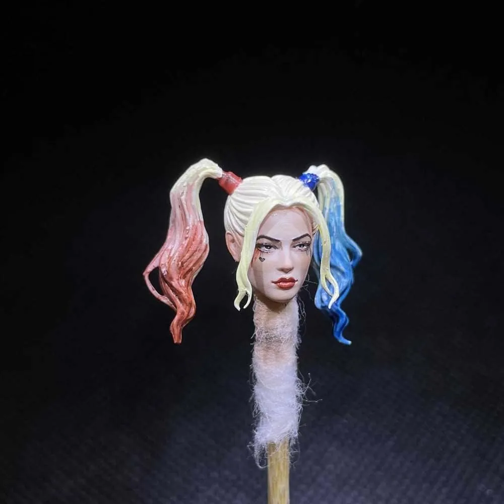 Pre-Sale Premium Hand-Painted 1/18 Scale Double Braids Beauty Female Girl Head Sculpt Head Model for 3.75" Action Figure