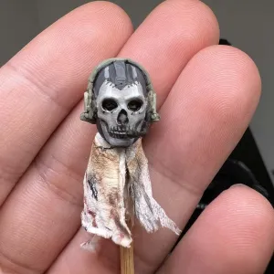 Pre-Sale Premium Painted 1/18 Scale Ghost Head Sculpt Soldier Man Head Model for 3.75" Action Figure