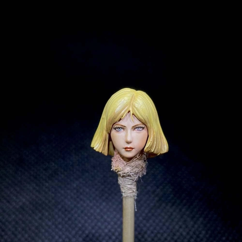Pre-Sale Premium Painted Sayla Female Short Hair Girl Head Sculpt Soldier Head Model Figure Accessory for 3.75" Action Figure