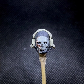 Premium Custom 1/18 Blood Ghost Head Sculpt Soldier Man Head for 3.75 inch Action Figure Accessory