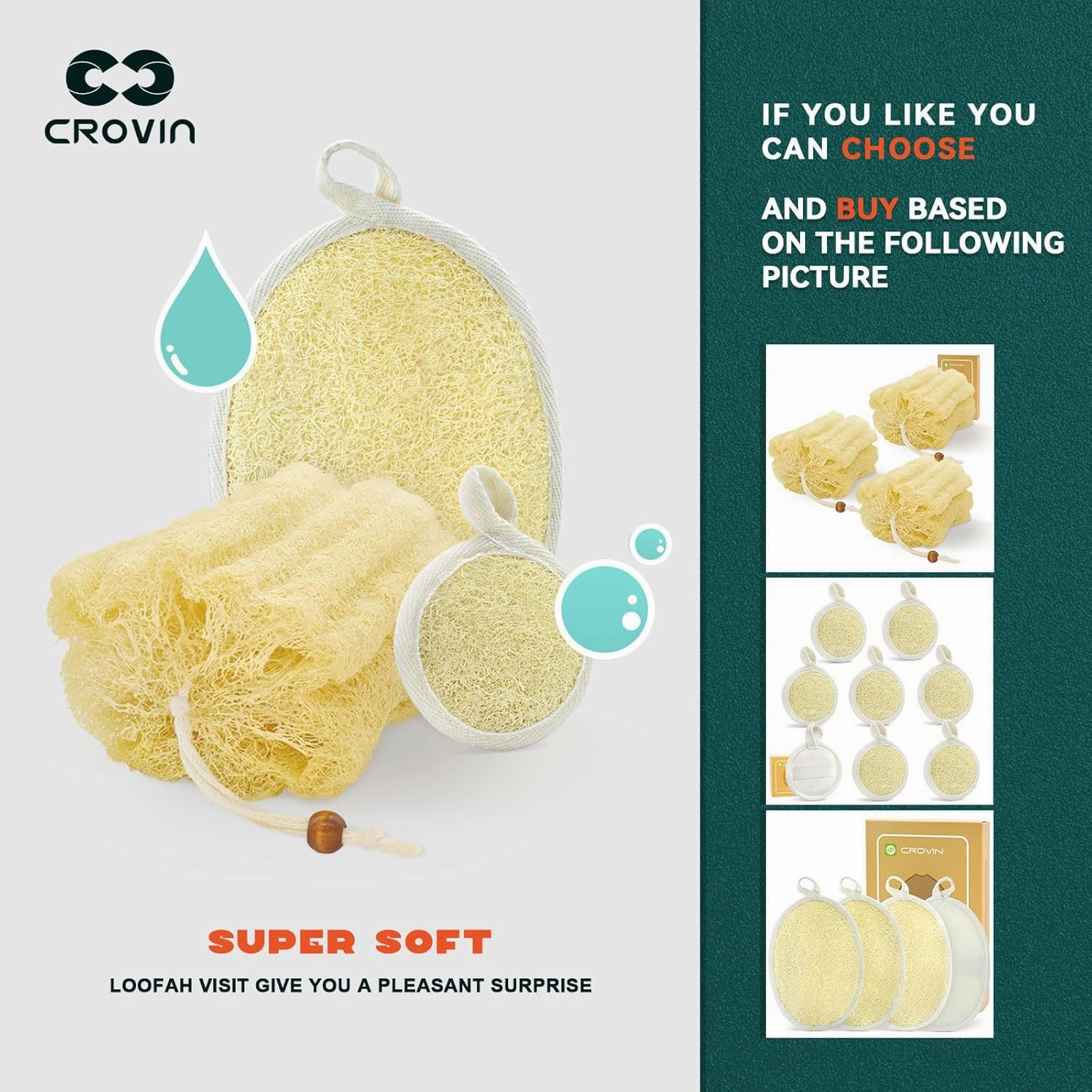Premium Exfoliating Facial Loofah Pads, Natural Luffa Face Scrubber and Cleansing Face Sponge for Easily and Effectively Clean Up Your Face-8 Count (1 Pack)