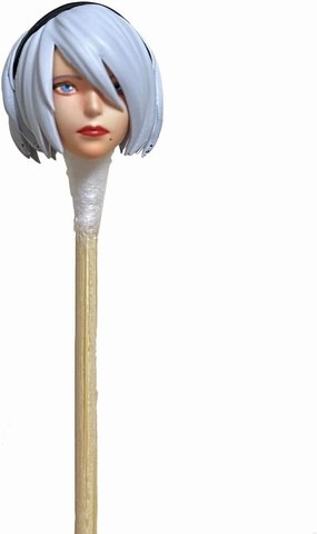 Premium Painted 1/18 Scale 2B Female Girl Head Sculpt Figure Accessory for 3.75" Action Figure Joytoy Acid Rain