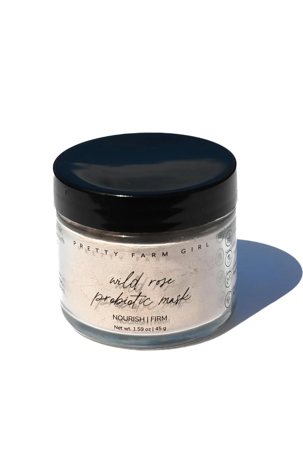 Pretty farm girl Wild Rose   Honey Probiotic Mask - Nourish & Firm - Gentle Exfoliation - For Sensitive and Dry Skin Types - Facial Use Only