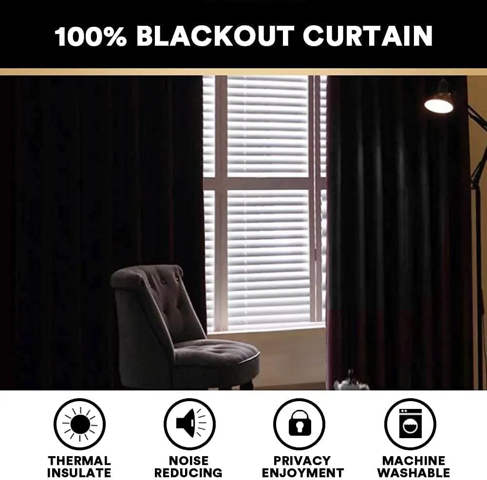 PrinceDeco Blackout Curtains for Living Room/Bedroom Linen Blackout Curtains 96 Inches Long 2 Panels Set Grommet Thermal Insulated with White Liner,52X96 Inch,Glacier Grey