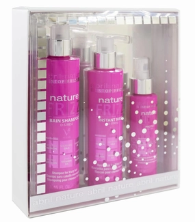 Professional Anti-Frizz Hair Care Set - Hydrates and Maintains Smooth Hair - Shampoo, Conditioner, and Serum Pack for Frizzy Hair - Softer and Shiner Hair - 550 ml/18,59oz