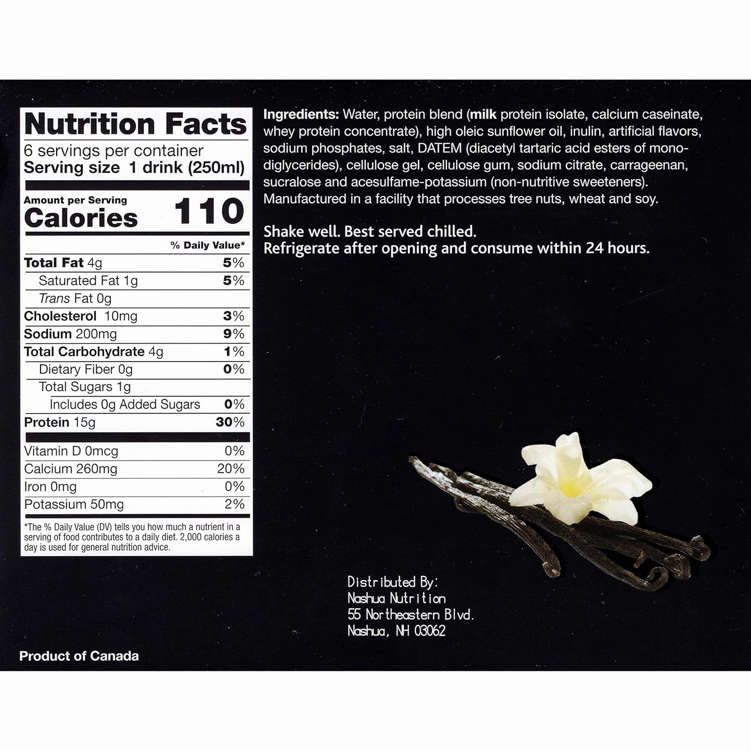 Proti-Thin Creamy Vanilla High Protein Ready to Drink, 15g Protein, Low Calorie, Low Fat, Low Sugar, KETO Diet Friendly, Ideal Protein Compatible Shake, No Gluten Ingredients, 6 Single Servings