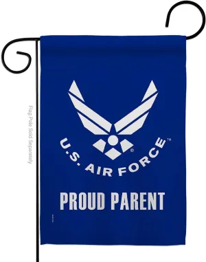 Proud Air Parent Armed Forces USAF United State American Military Veteran Retire Official House Decoration Banner Small Yard Gift Double-Sided, Garden Flag 13"x 18.5", Thick Fabric