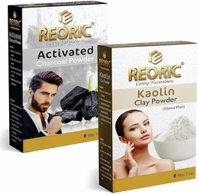 Pub Activated Charcoal Powder, Kaolin Clay Powder|Face Mask |Charcoal Powder Natural face Pack |Coconut Charcoal face mask Cosmetic Grade |Kaolin Clay Powder for face(200g, Pack of 2)