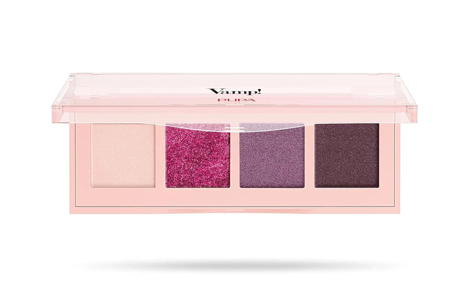 Pupa Milano Vamp! 4 Eyeshadow Palette, 004 Vibrant Plum, 0.183 oz - Eye Makeup - Matt, Satin, Metallic Finishes - Lightweight - Blends Easily - Talc-Free