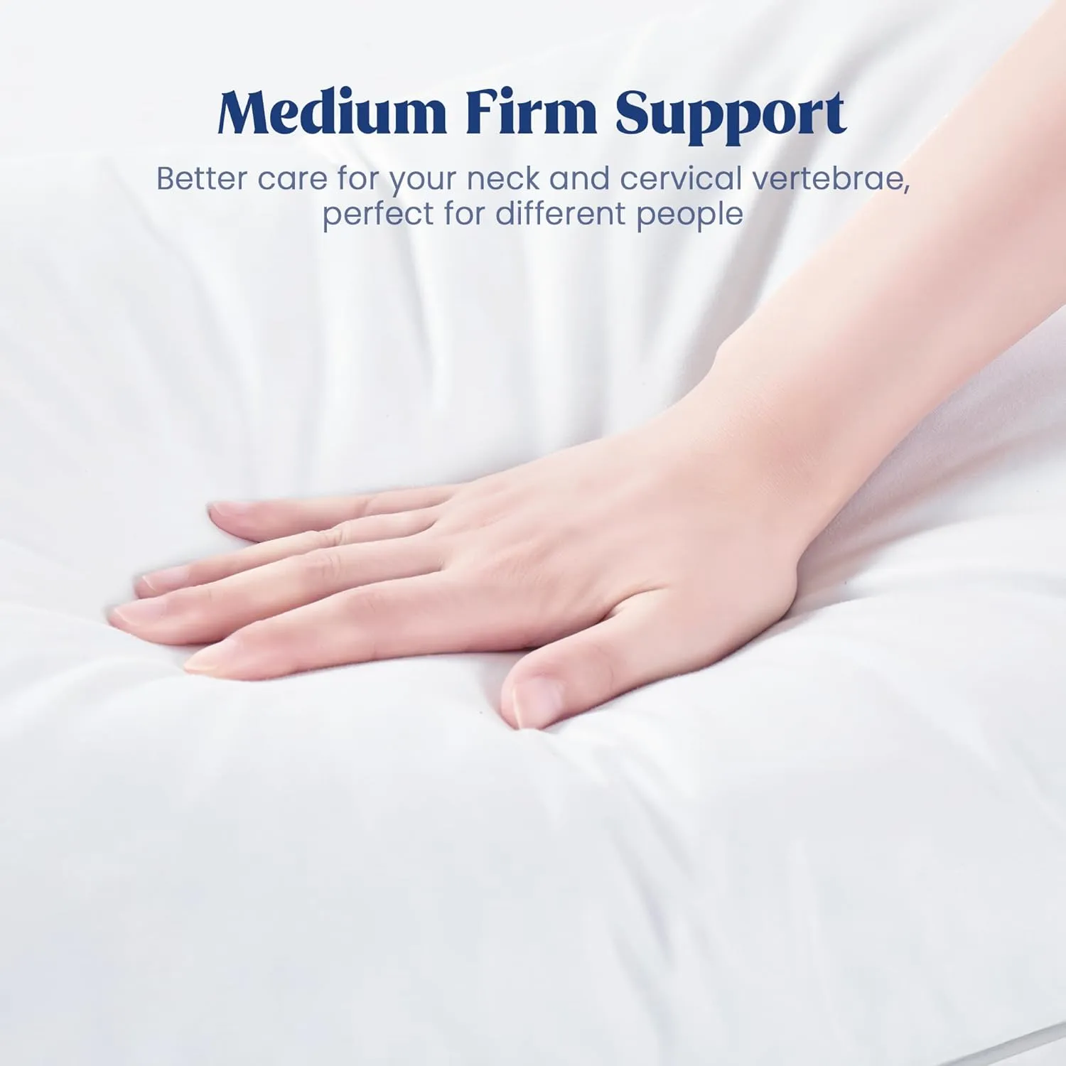 puredown® Goose Feather Down Pillows - Soft Fluffy Luxury Hotel Collection Bed Pillow Queen Size Set of 2 for Back, Stomach or Side Sleeper.