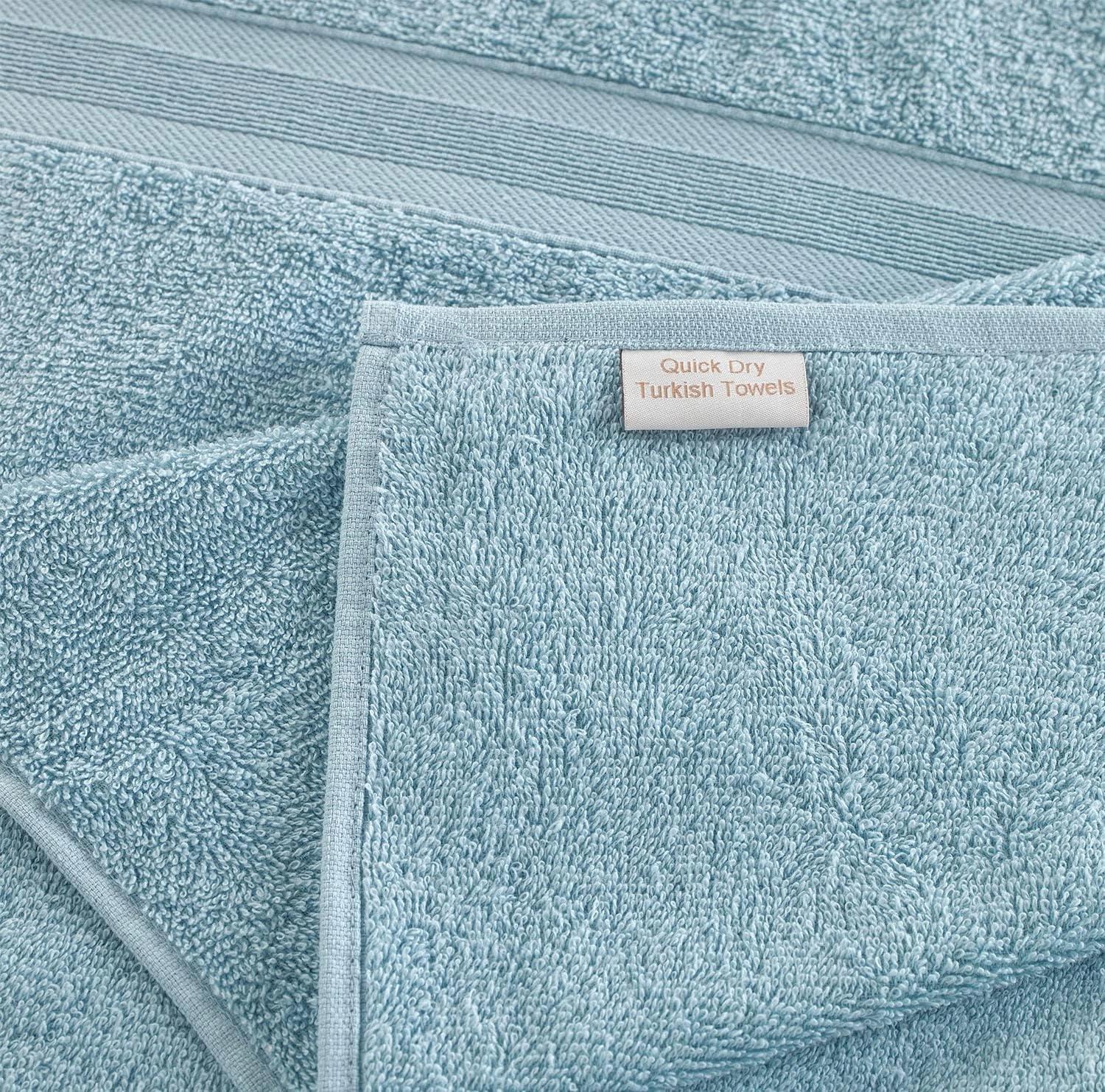 Quick-Dry, Soft & High Absorbent Bath Towels 27"x54" Cotton Turkish Bath Towel Set of 4 | Daily Use 100% Cotton Towels for Bathroom, Gym & More | Bathroom Towels Set (4 Pcs, Blue)