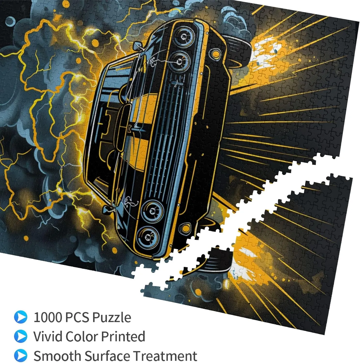 Racing Car 1000 Piece Wooden Puzzles,Creative Activity Hobbies for Adults,Classic Racing Car Stress Relieving Puzzle,Great for Relaxation and Display for Puzzle Enthusiasts,Stunning Artwork