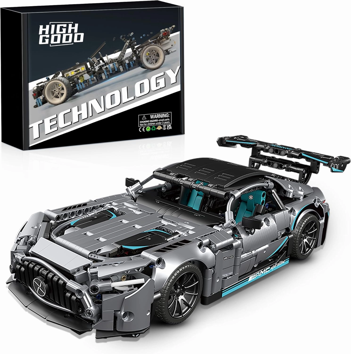 Racing Car Building Kit for Adults,1:14 MOC Super Sports Car Building Blocks Construction Sets, Buildable Supercar Model for Kids Gift Giving or Collection(1466pcs)