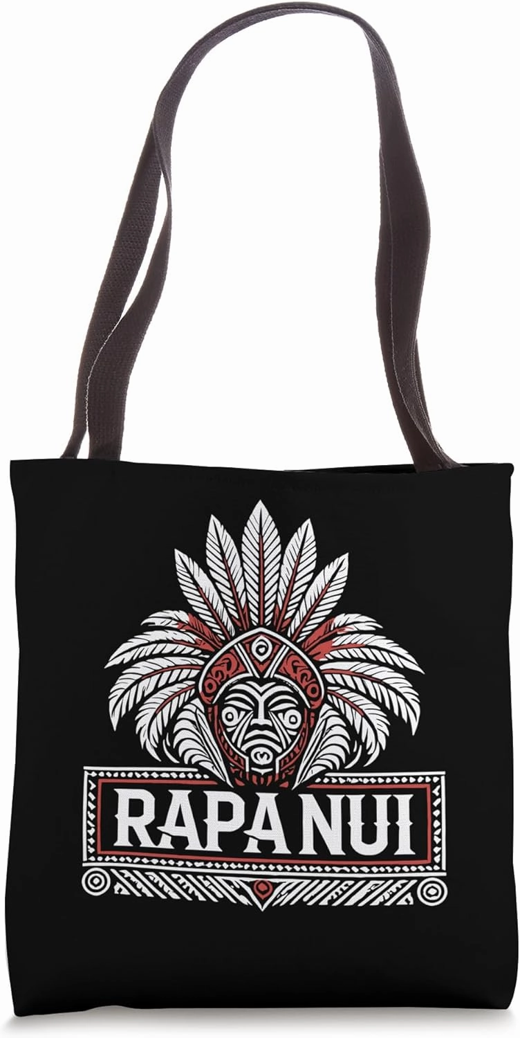 RAPA NUI - Easter Island - Tribal Pattern Art - Headdress Tote Bag