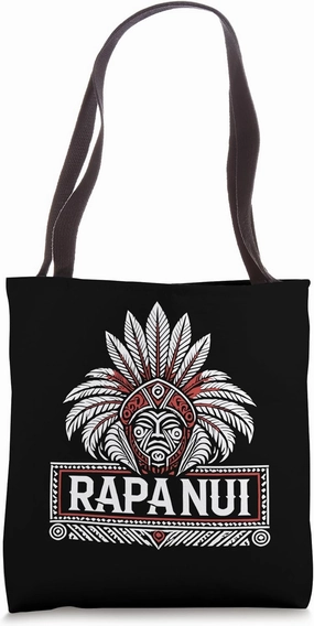 RAPA NUI - Easter Island - Tribal Pattern Art - Headdress Tote Bag