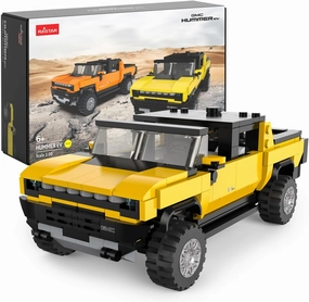 RASTAR 93700 1/30 Building Bricks - 431PCs Officially Licensed Buildable Hummer EV Model Car Building Kits for Play and Display- Ideal Gift