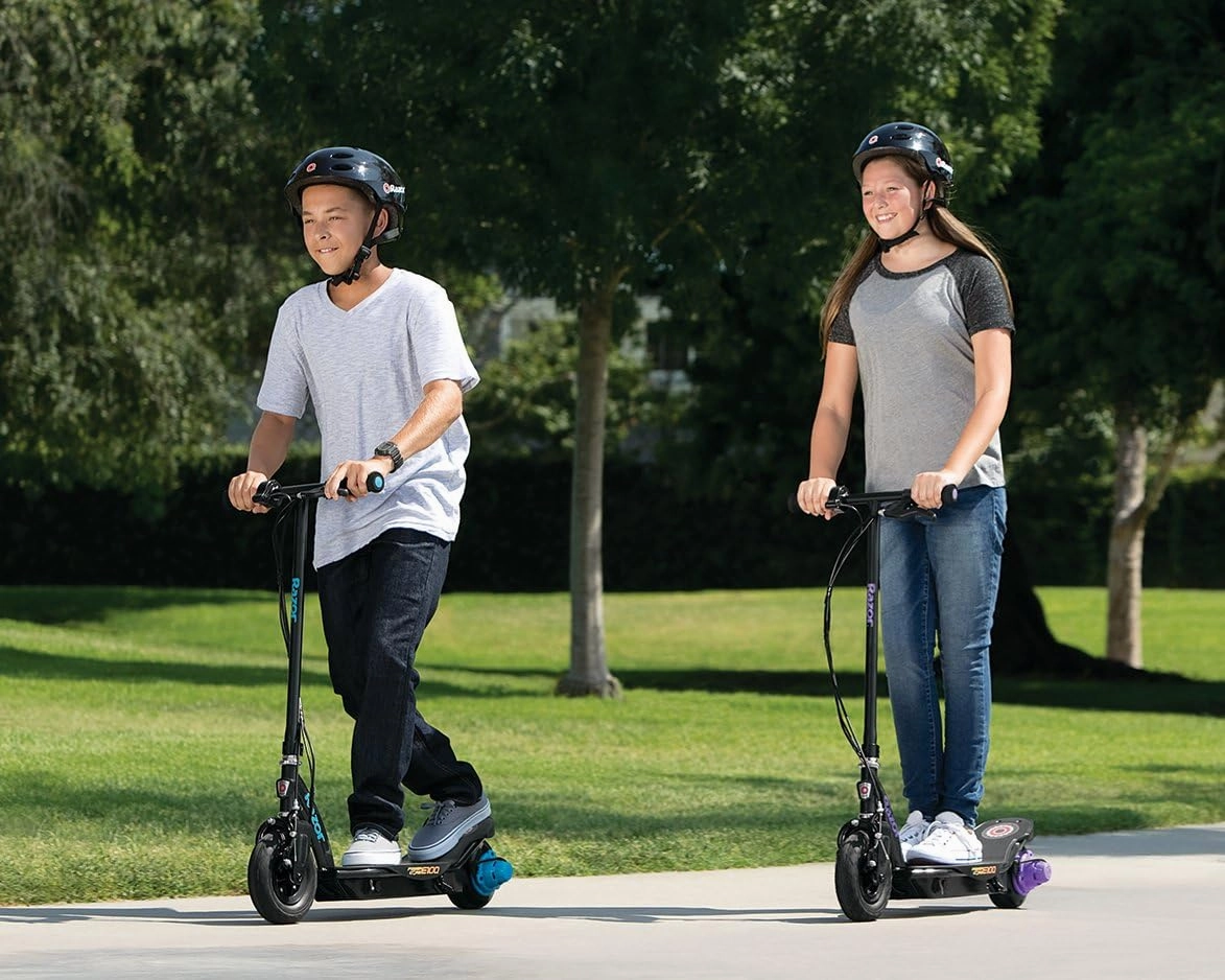 Razor Power Core E100 Electric Scooter - 100w Hub Motor, 8" Air-Filled Tire, Up to 11 mph and 60 min Ride Time, for Kids Ages 8 and Up