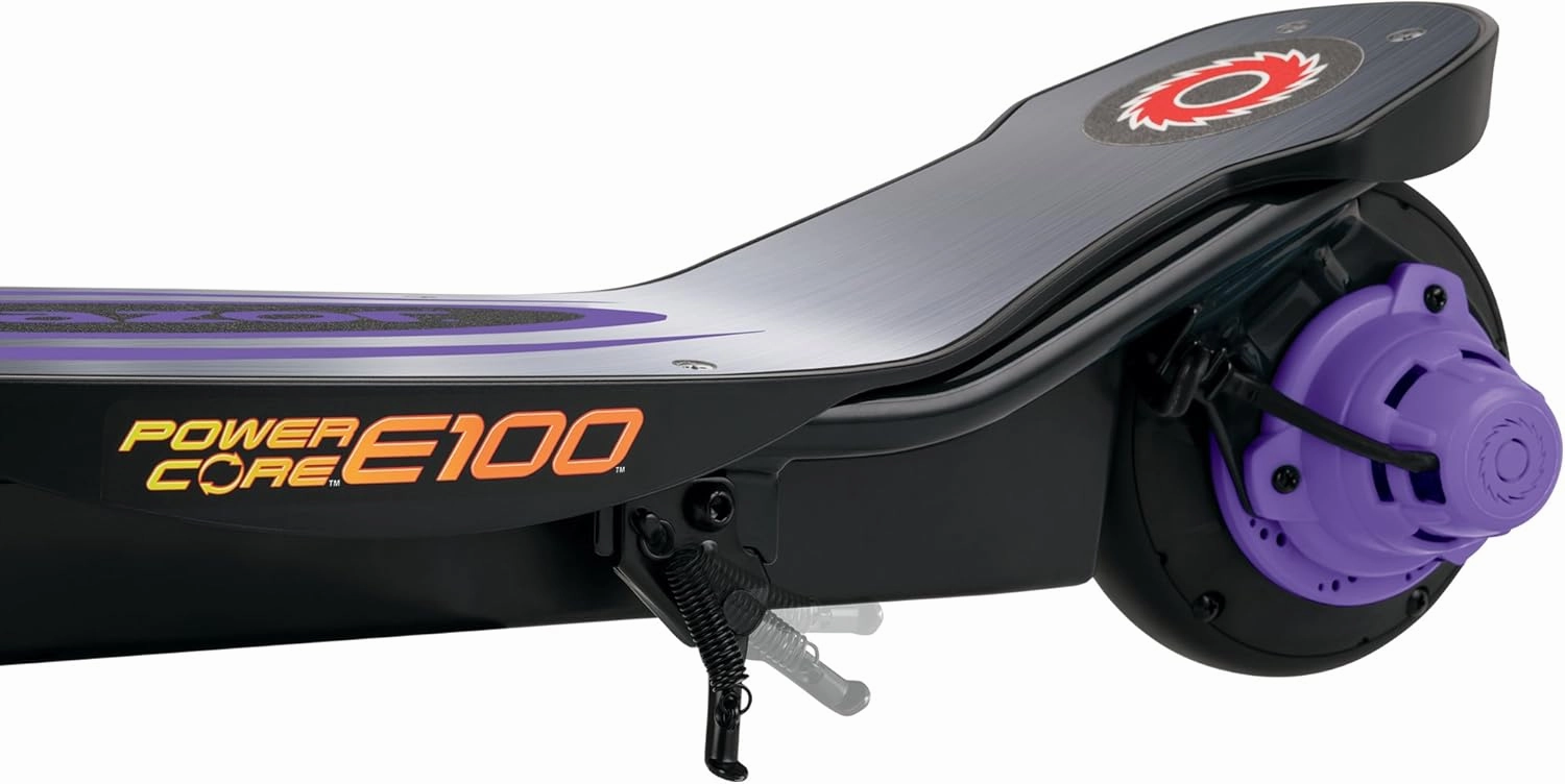 Razor Power Core E100 Electric Scooter - 100w Hub Motor, 8" Air-Filled Tire, Up to 11 mph and 60 min Ride Time, for Kids Ages 8 and Up