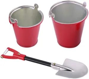 RC Bucket and Shovels, 1/10 Rock Crawler Truck Body Shell Cover Metal Bucket Shovels Compatible with Axial SCX10 D90