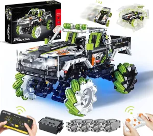 RC Pickup Truck Car Building Set for Adults,Boys,Men,1550 Pieces Building Blocks APP Remote Control Vehicles Toys Gifts,Compatible with Technic Car
