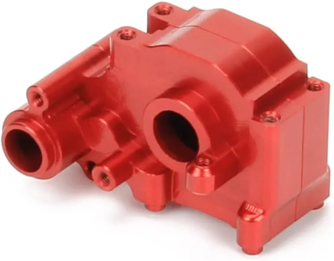 RCAWD Transmission Case Housing for 1/18 Losi Mini-T 2.0 & 1/16 Losi Mini-B Upgrades, Aluminum Parts #LOS212017 Red