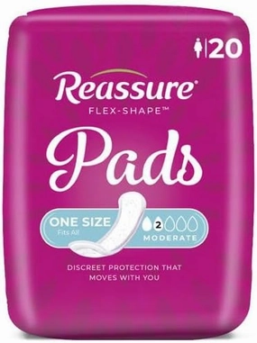 Reassure Flex-Shape Pad, Moderate Absorbency - 60 per case