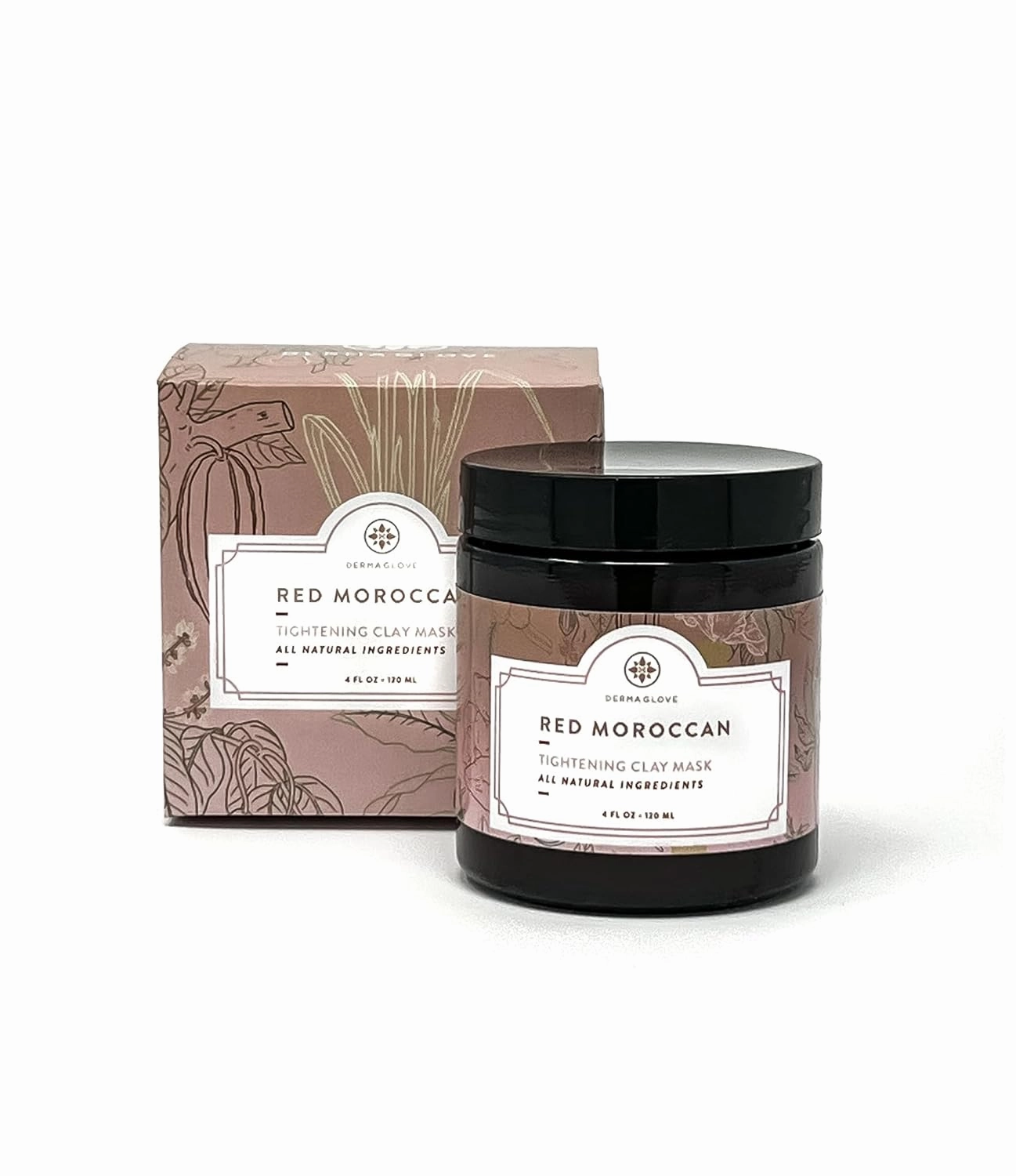 RED MOROCCAN CLAY MASK A Natural Exfoliating and Tightening Mask, Formulated with Red Moroccan Clay infused with vitamins A, C, and E, Rosemary and more to Tighten the skin. 4 oz Jar